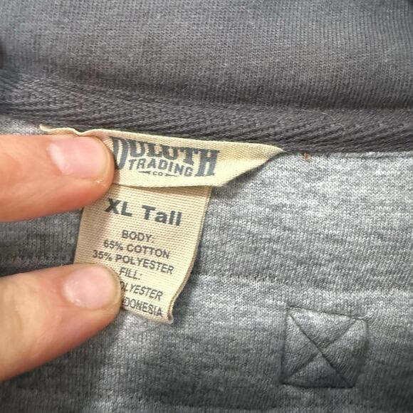 Duluth Trading Co Men's Flintlock 1/4 Snap Popover Sweatshirt Orange XL Tall - Picture 5 of 8